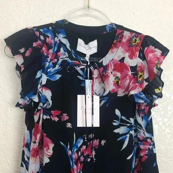 NEW Charles Henry SX Summer Mini Dress Floral - Picture 3 of 6